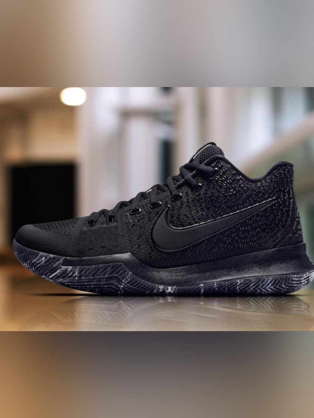 NIKE KYRIE 3 "BLACKOUT-MARBLE" WOMEN'S US SIZE 7.5 MINT CONDITION NO BOX